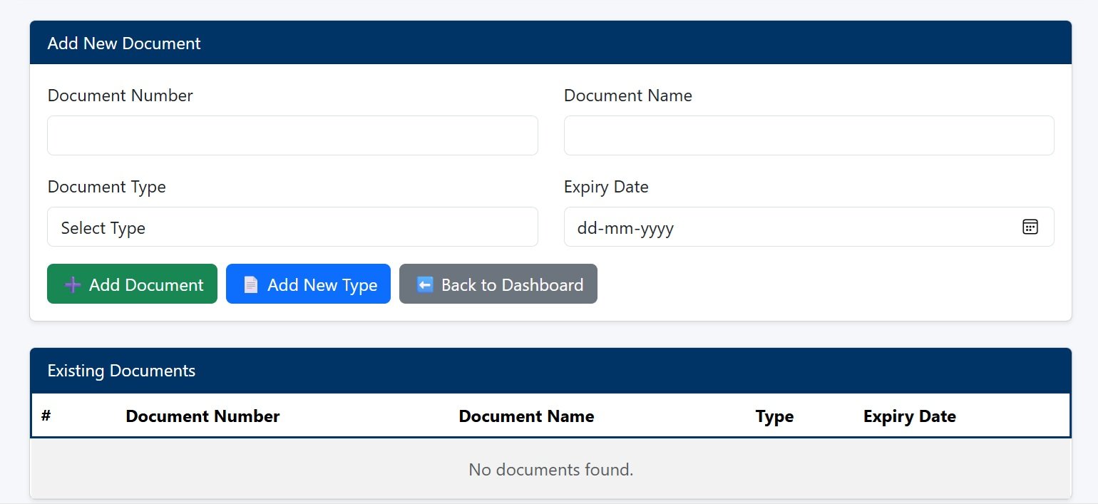 GlobalERPfy document expiry management